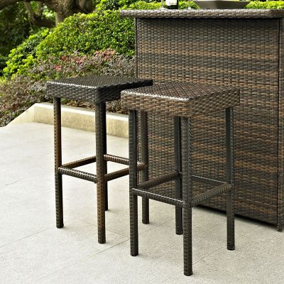 Crosley 2 pc. Palm Harbor Wicker Counter-Height Bar Stool Set