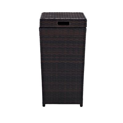 Image showing  13 gal. Palm Harbor Outdoor Wicker Trash Bin