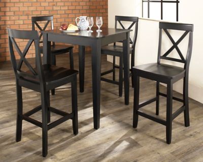 Crosley 5 pc. Pub Dining Set with Tapered Legs, KD520005BK