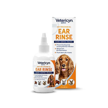 Vetericyn Plus Antimicrobial Ear Rinse for Dogs and Cats, 3 oz.