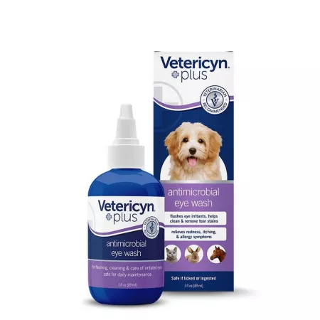 Vetericyn Plus Antimicrobial Eye Cleaner for Dogs and Cats 3 oz. Cat Eye Care