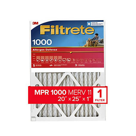 3M Filtrete 1000 Microallergen Filter 20X25