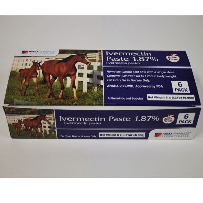 Med Pharmex Ivermectin Horse Wormer Paste 1 87 Apple Flavor 6 Pk Ip Ts 048 006 6 At Tractor Supply Co