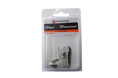 CountyLine 3/8 in. Male JIC x 3/8 in. Female JIC Swivel 90 Degree Fitting