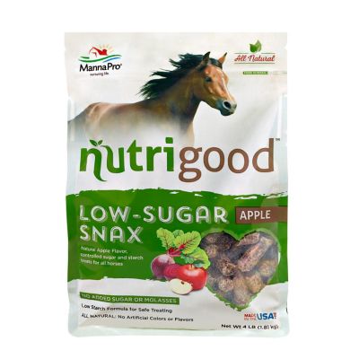 Manna Pro Nutrigood Low Sugar Apple Flavor Horse Treats, 4 lb.