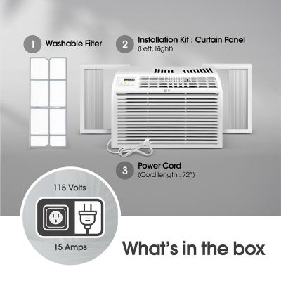 Image showing  6,000 BTU 115V Window Air Conditioner with Remote Control