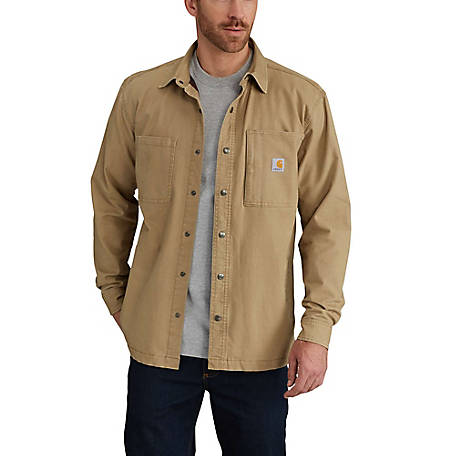 Carhartt Men's Rugged Flex Rigby Fleece-Lined Shirt Jacket, 102851-029 ...