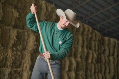 Image showing  Men's K128 Workwear Long-Sleeve Pocket Henley Shirt