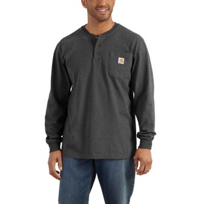 Image showing  Men's K128 Workwear Long-Sleeve Pocket Henley Shirt