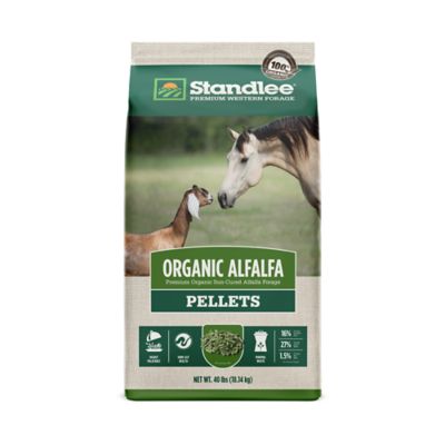 Standlee Premium Western Forage Organic Alfalfa Hay Pellets Horse and Goat Feed, 40 lb.