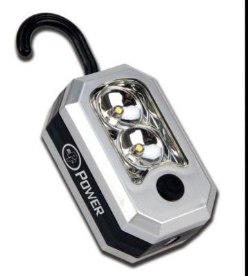 Image showing  123-Lumen 2-in-1 LED Work Light, Silver, 4.9 in. x 2.1 in. x 1.7 in.