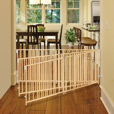 Image showing  27 in. Extra-Wide Swing Wooden Pet Gate, 60 in. to 103 in. W