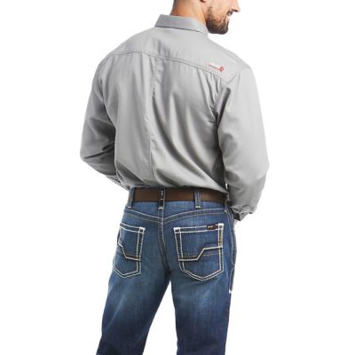 Image showing  Men's FR Flame-Resistant Solid Long-Sleeve Work Shirt