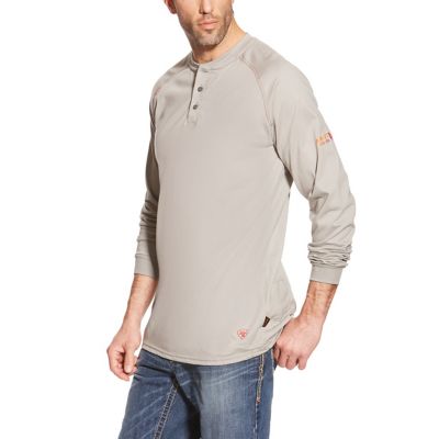 Ariat Men's Long-Sleeve Flame-Resistant Work Henley Shirt