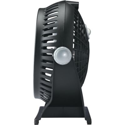 Image showing  10 in. Breeze Machine Pivoting Floor/Table Fan, Black