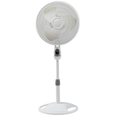 Lasko 16 In. Remote Control Stand Fan, White