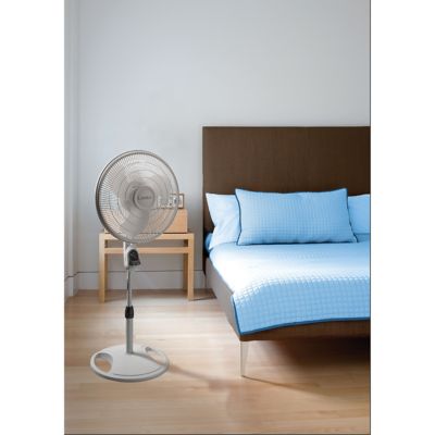Image showing  16 in. 3-Speed Remote Control Stand Fan, 1,045 CFM, White