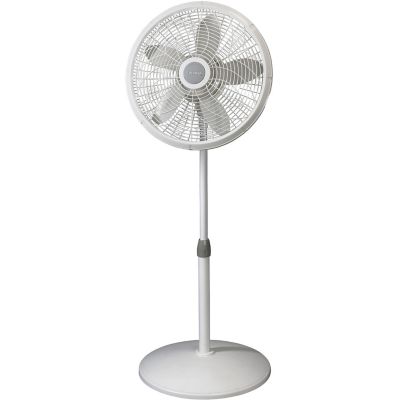 Lasko 18 in. Adjustable Elegance and Performance Pedestal Fan, White