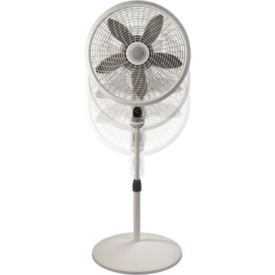 Image showing  18 in. Adjustable Cyclone Pedestal Fan with Remote Control, White
