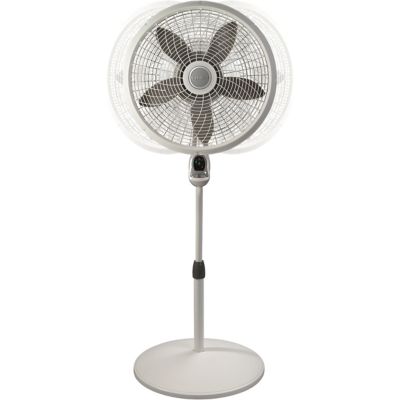 Image showing  18 in. Adjustable Cyclone Pedestal Fan with Remote Control, White