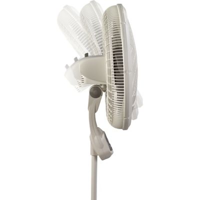Image showing  18 in. Adjustable Cyclone Pedestal Fan with Remote Control, White