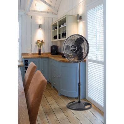 Image showing  16 in. Oscillating Stand Fan, Black