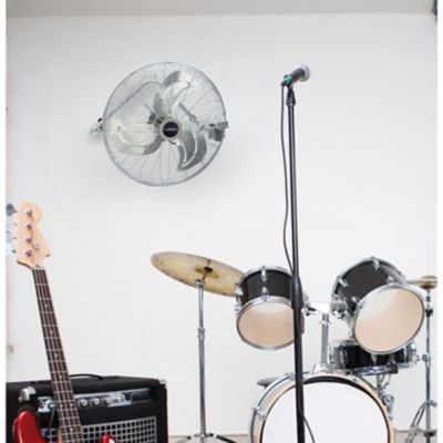 Image showing  20 in. 3-Speed Indoor High Velocity Floor Fan with QuickMount, Silver