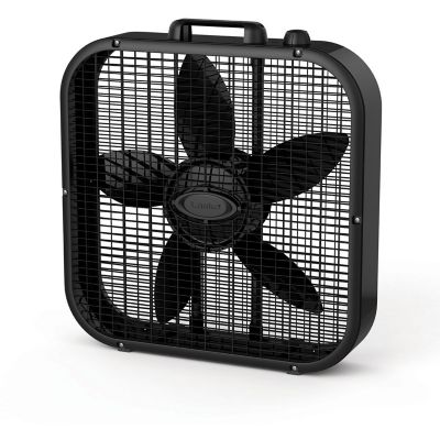 Lasko 20 in. Decor Colors Box Fan, Black