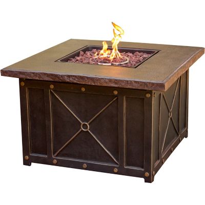 Cambridge 40 In Square Gas Fire Pit, Plow Disc Fire Pit
