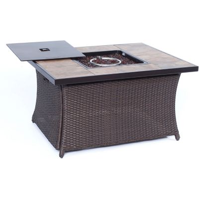 Cambridge 40 000 Btu Woven Fire Pit Coffee Table With Porcelain