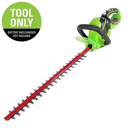 Greenworks 40V 24 Cordless Hedge Trimmer, Tool Only, 1 Cutting Capacity.
