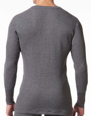 Image showing  Men's Long-Sleeve Waffle Knit Shirt