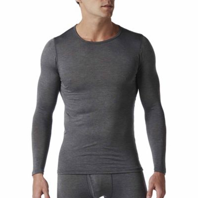 Stanfield's Men's Long-Sleeve HeatFX Lightweight Jersey Shirt, Charcoal