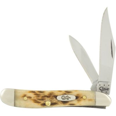 Case Cutlery 2.13 in. Bone Peanut Pocket Knife, Amber