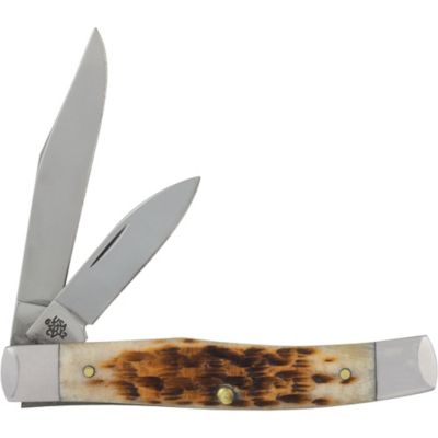 Image showing  2.56 in. Bone CV Texas Jack Pocket Knife, Amber