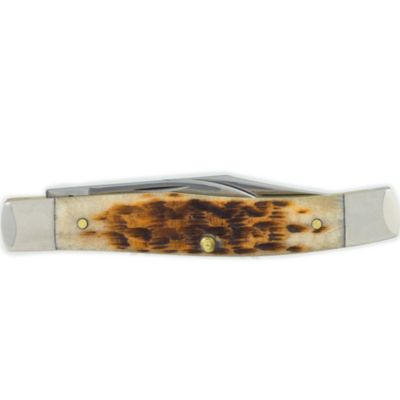 Image showing  2.56 in. Bone CV Texas Jack Pocket Knife, Amber