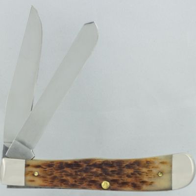 Image showing  3.25 in. Bone CS Trapper Knife, Amber