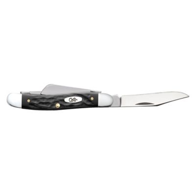 Image showing  2.56 in. Rough Jigged Synthetic Medium Stockman Pocket Knife, Black
