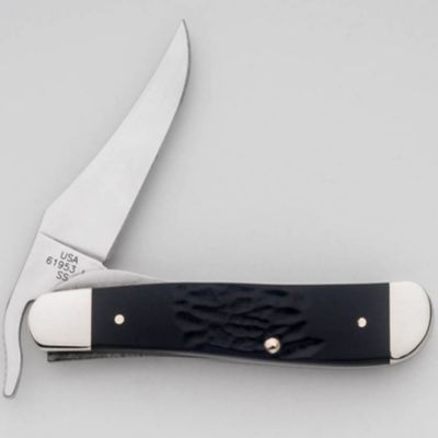 Image showing  2.69 in. Rough Jigged Synthetic RussLock Pocket Knife, Black