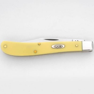 Image showing  3.25 in. Smooth Synthetic Slimline Trapper Pocket Knife, Yellow