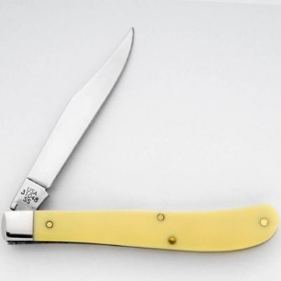 Image showing  3.25 in. Smooth Synthetic Slimline Trapper Pocket Knife, Yellow