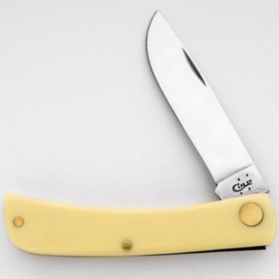 Case Cutlery 2.81 in. Smooth Synthetic Sod Buster Jr Pocket Knife, Yellow