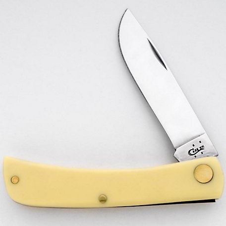 Case Cutlery 2.81 in. Smooth Synthetic Sod Buster Jr Pocket Knife, Yellow