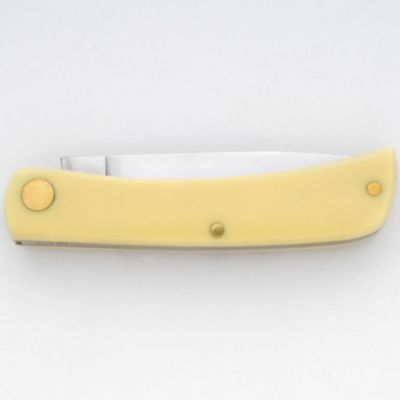 Image showing  2.81 in. Smooth Synthetic Sod Buster Jr Pocket Knife, Yellow