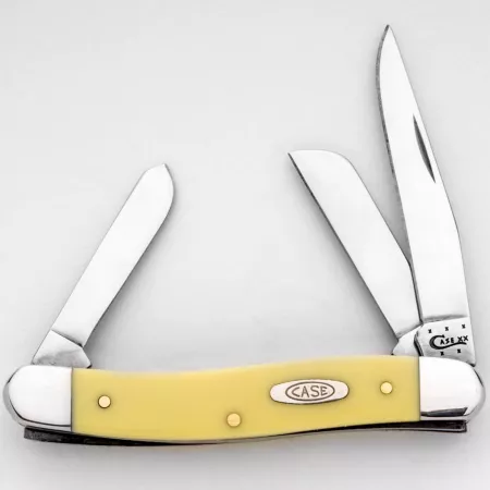 Case Cutlery 2.56" Medium Smooth Synthetic Stockman Pocket Knife Yellow Knives