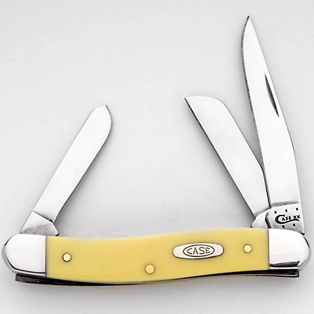 Case Cutlery 2.56 in. Smooth Synthetic Medium Stockman Pocket Knife, Yellow