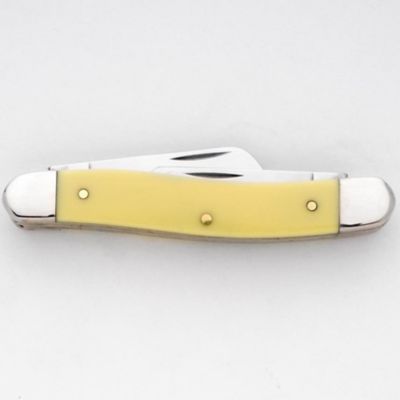 Image showing  2.56 in. Smooth Synthetic Medium Stockman Pocket Knife, Yellow