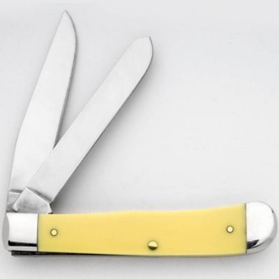 Image showing  3.25 in. Smooth Synthetic Trapper Pocket Knife, Yellow
