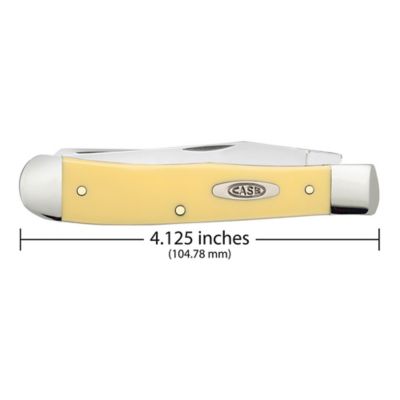 Image showing  3.25 in. Smooth Synthetic Trapper Pocket Knife, Yellow