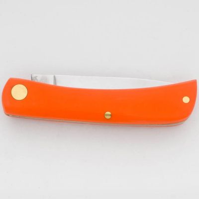 Image showing  2.81 in. Smooth Synthetic Sod Buster Jr Pocket Knife, Orange